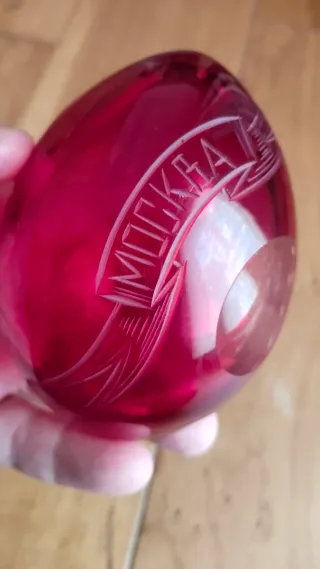 Huevo Ruso Cristal Antiguo Fabergé 10cm