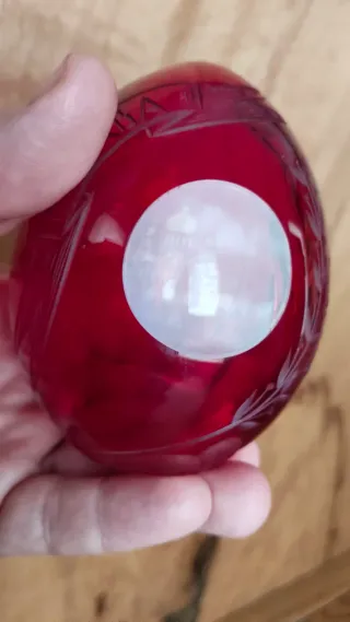 Huevo Ruso Cristal Antiguo Fabergé 10cm