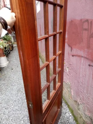 Puerta doble sapeli acristalada interior