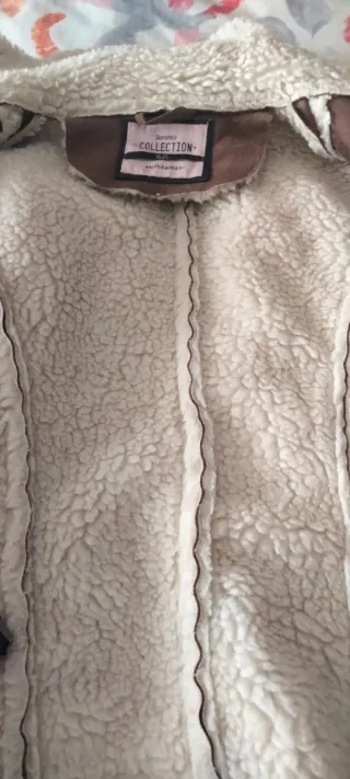 Cazadora Piel Borrego Marrón y Negra