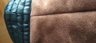 Cazadora Piel Borrego Marrón y Negra