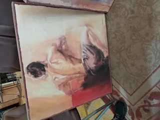 Cuadro Óleo Hombre Espalda