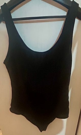 Body negro Zara brillante
