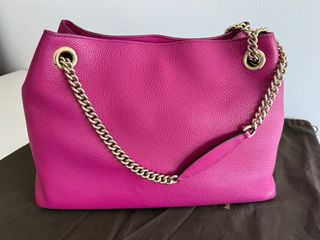 Bolso Gucci Piel Rosa Cadena Dorada
