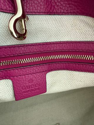 Bolso Gucci Piel Rosa Cadena Dorada