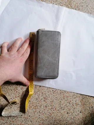 Portafoglio donna doppia cerniera grigio