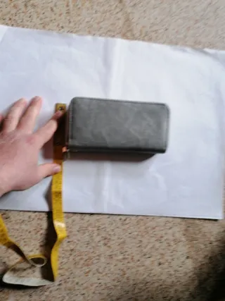 Portafoglio donna doppia cerniera grigio