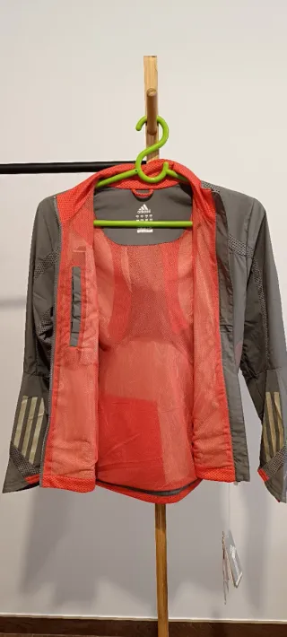 Chaqueta Adidas Running Gore-Tex Mujer Gris/Roja
