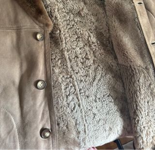 Abrigo vintage pelo marrón y beige