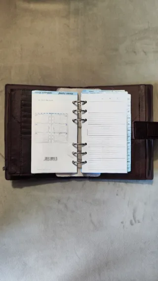 Agenda Piquadro organizer pelle marrone