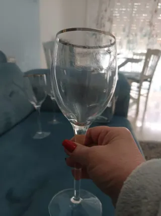 Brocca e 12 Bicchieri Cristallo Platino