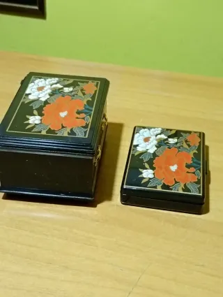 SET PORTAGIOIELLI E BOX MAKE UP VINTAGE NUOVO