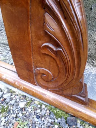 Cristalera de coqueta antigua de madera