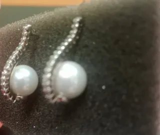 Pendientes preciosos de Plata con perla