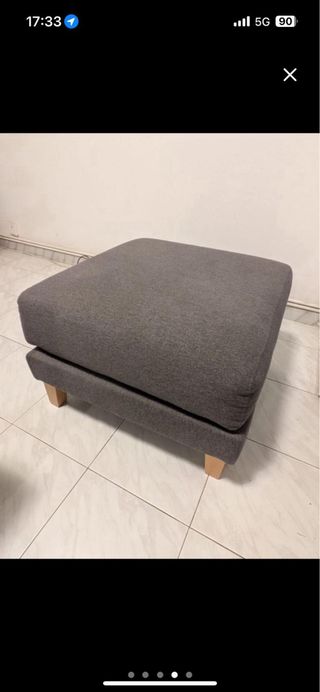 Sofá 3 cuerpos + camastro gris