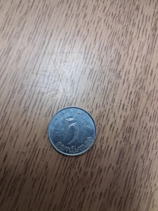 Lote de 5 monedas antiguas francesas