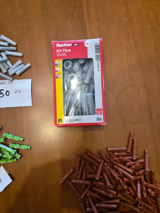 Assortimento 500  tasselli Fischer, Bifix, Wurth