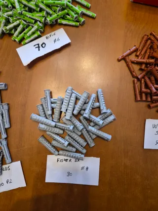 Assortimento 500  tasselli Fischer, Bifix, Wurth