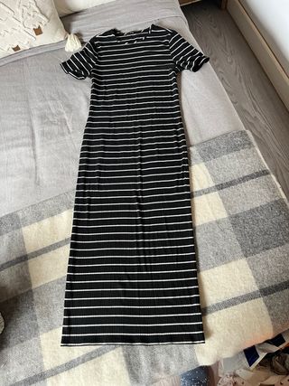 Vestido largo de rayas