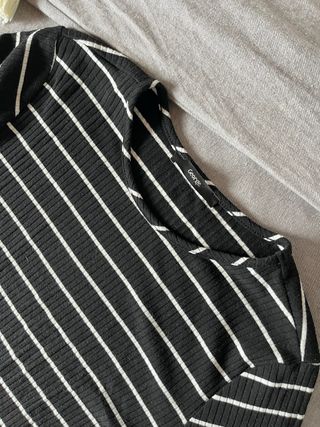 Vestido largo de rayas