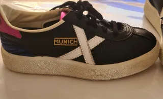 Zapatillas Munich Talla 37 Negras y Rosas
