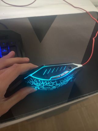 Ratón Gaming Negro y Azul