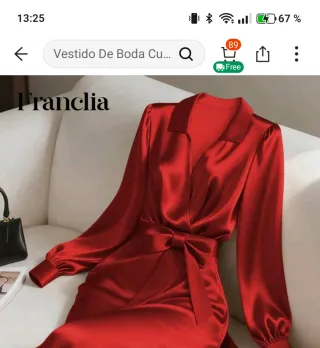 Vestido Franclia Rojo Midi