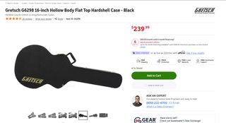 Gretsch G6298 16" Hollow Body Flat Top Hardcase