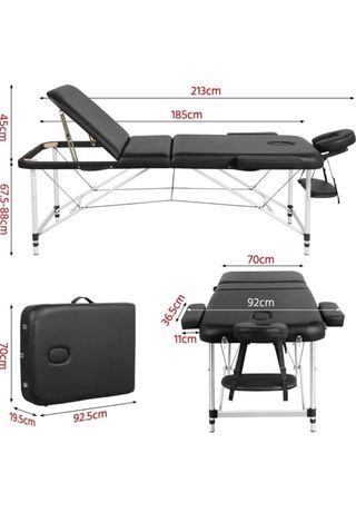 Camilla Masaje Plegable de 3 Zonas