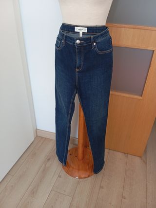 Pantalón vaquero Mango azul talla 42