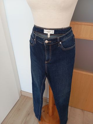 Pantalón vaquero Mango azul talla 42