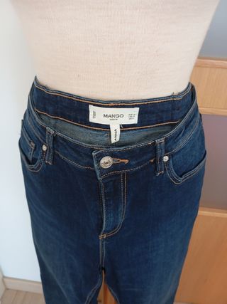Pantalón vaquero Mango azul talla 42