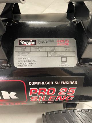 Compresor CEVIK PRO 25L Silencioso