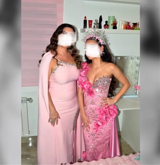 Vestido fiesta+CAPA L mujer