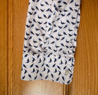 Camisa Zara Estampada Pájaros Talla XL