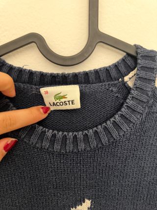 Jersey Lacoste Azul y Blanco