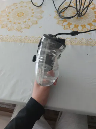 Mando PS4 Transparente LED Azul