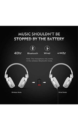 Bluedio Auriculares Bluetooth Plegables Plata