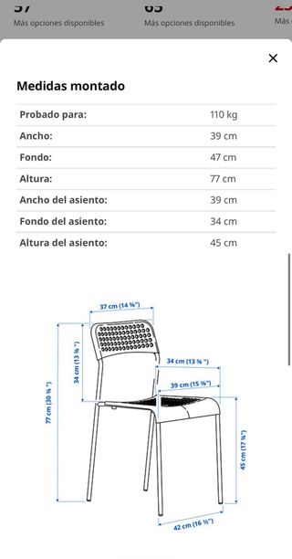 12 Sillas Ikea SANDSBERG blancas NUEVAS