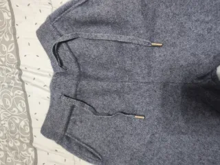 Pantalón ancho gris mujer