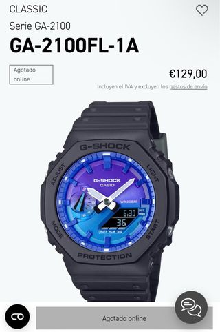 Reloj G-Shock Casio GA-2100FL-1AER