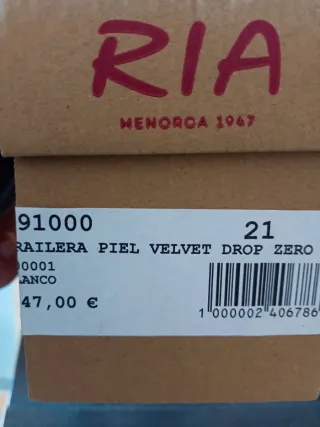 Menorquinas Ria barefoot Blancas Talla 21