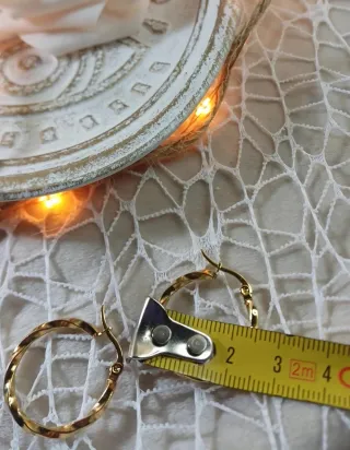 Pendientes Aro Oro 18k Pequeños Twist