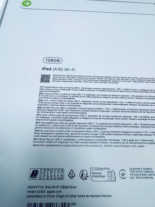 iPad A16 11 128GB Plata Precintado