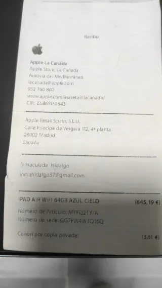 iPad Air 2021 64GB celeste + Accesorios