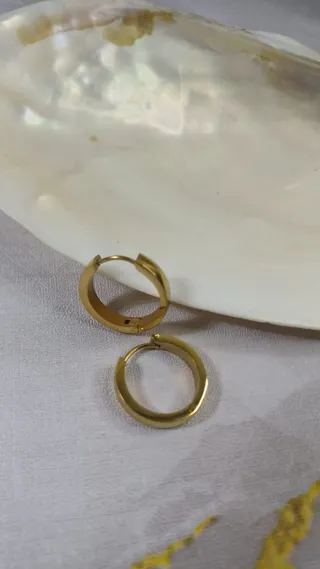 Pendientes Aro Pequeño Chapado Oro 18k