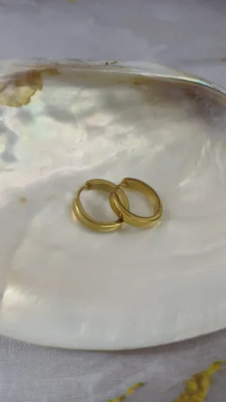 Pendientes Aro Pequeño Chapado Oro 18k