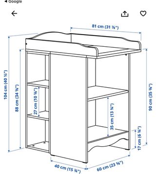 Cambiador bebé blanco