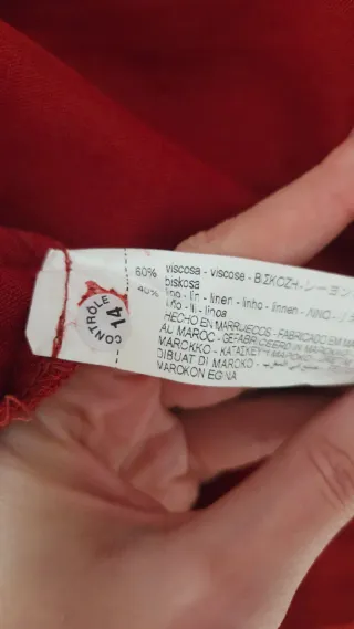 Abrigo overcoat Zara Lino Rojo