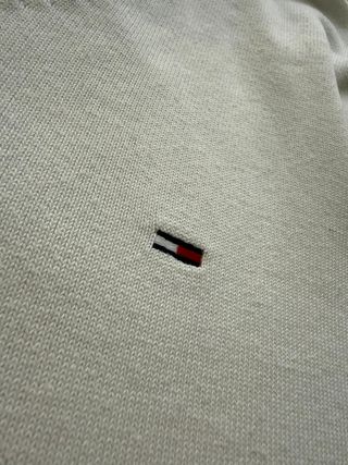 Jersey Tommy Hilfiger Cuello Pico Blanco Talla M